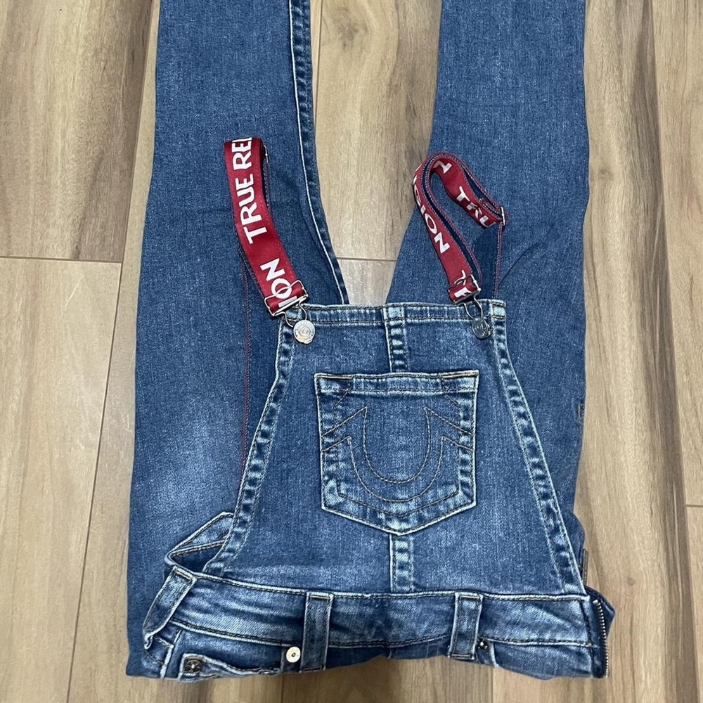 True Religion Classic Blue Jeans Overalls